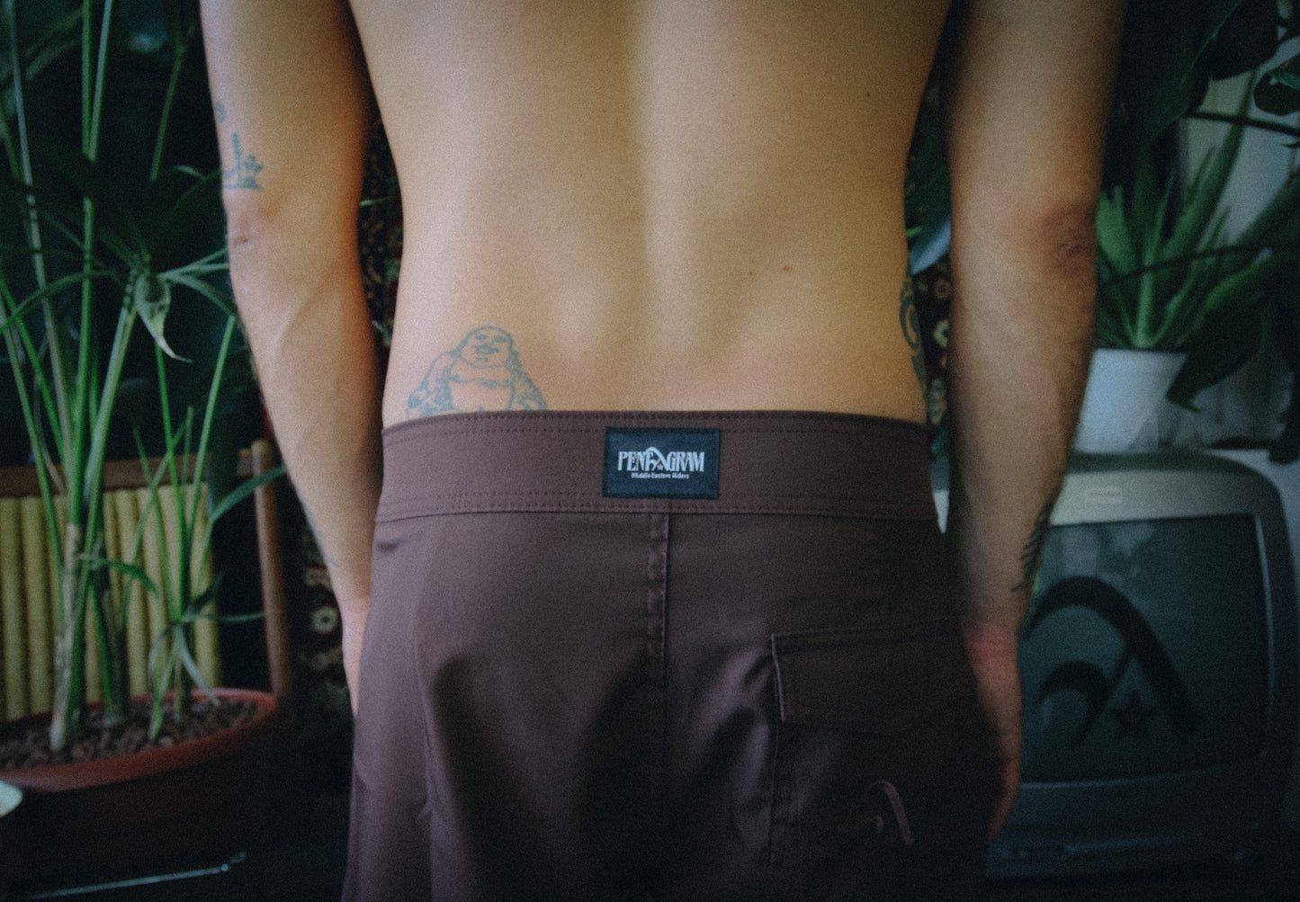 Brown Silk Boardshorts