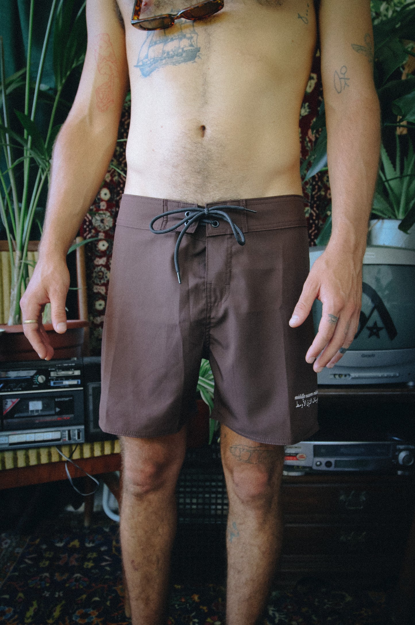 Brown Silk Boardshorts